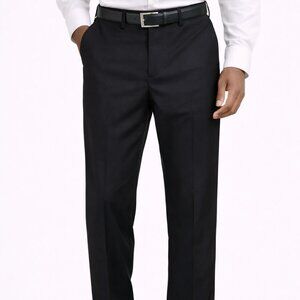 Men’s Black Slim-Fit Dress Trousers W32 L46 – Italian Style